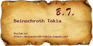 Beinschroth Tekla névjegykártya